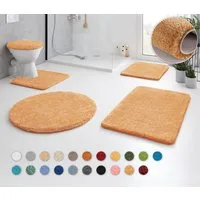 Kleine Wolke Badematte RELAX, Badvorleger, Badezimmer Teppich, Höhe 30 mm, rutschhemmend beschichtet, fußbodenheizungsgeeignet, Polyacryl, quadratisch, 2er-Set 50x50 cm / 55x85 cm, Badteppich, meliert, rechteckig, rund & als Set erhältlich