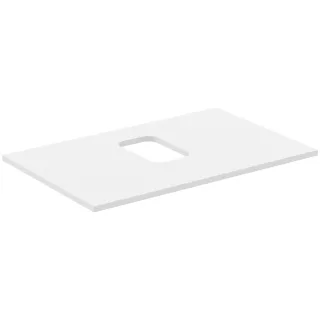 Ideal Standard Waschtischplatte i.life B mittigerAusschnitt f.1 Schale 802x507x18mm Weiss matt, T541 T5410DU