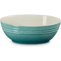 LE CREUSET Servierschale Servierschale rund bleu riviera 3,2l, Steinzeug, (Servierschalen)