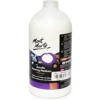 Mont Marte Bastelfarbe PREMIUM Pouring Medium, Acrylfarben Malmittel, in 240 ml oder 1 Liter, Vermischbar & auf Acrylfarben perfekt abgestimmt, für flüssige Farben
