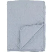 Chic Antique Tagesdecke Chic Antique - Decke Quilt Kuscheldecke 180x130cm Blau Weiß Gestreift
