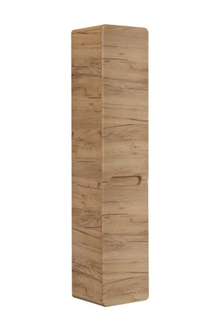Badezimmer Hängeschrank inkl. Wäschekorb 170x35x35 cm FERMO Gold Eiche
