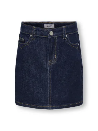 KIDS ONLY - KOGJUICY HW WESTERN SHORT SKIRT DNM dark blue denim - Gr. - 140
