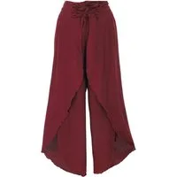 Guru-Shop Relaxhose Palazzohose, Boho Hosenrock, Sommerhose - weinrot alternative Bekleidung