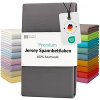Carpe Sonno Spannbettlaken Jersey Bettlaken 90x200 100x200 140x200 160x200 180x200 200x200 & x220, Jersey, Gummizug: rundum, (1 Stück), Für Matratzen bis 25cm Höhe - 100% Baumwolle - MADE IN EU - OEKO-TEX®