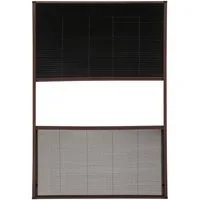 Insektenschutzrollo für Dachfenster, hecht international, transparent, verschraubt, weiß/schwarz, BxH: 110x160 cm