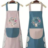 Nur Online 75 Kochschürze Ostern Frühlingsschürze, Backen, Kochen, Basteln, für Garten, Digitaldruck Ostermotiv,Wasser u. Schmutzabweisend,große Fronttasche