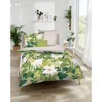 Kaeppel Wendebettwäsche Botanik, Mako-Satin, 2 teilig, Mit Blumen