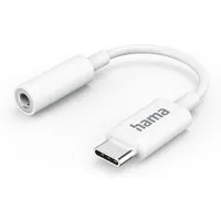 Hama Aux-Adapter USB-C – 3,5-mm-Klinke-Buchse, Weiß Audio-Adapter USB-C zu 3,5-mm-Klinke