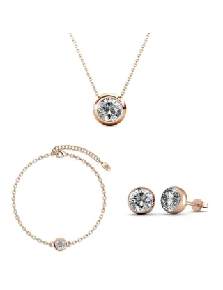 Parures Mond und Geburtsstein - Or Rosé et Cristal
