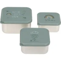 LÄSSIG Lunchbox Garden Explorer, green, Edelstahl, Polyprophylen (PP), (Set, 3-tlg)