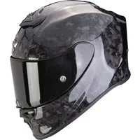 Scorpion Exo Motorradhelm EXO-R1 Evo Carbon Air Onyx Helm, Notfallsystem-Polsterung (EQRS)