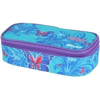 Spirit Federmäppchen SPIRIT Schüler Etui Federmäppchen MY BAG 1-Zipper Blau Schmetterling