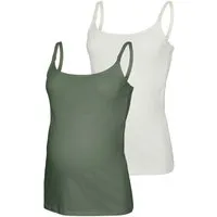 Mamalicious Umstandstop MLKERRIE STRAP JRS TOP 2F 2-P NOOS (Packung, 2-tlg) Baumwollmischung, regular fit