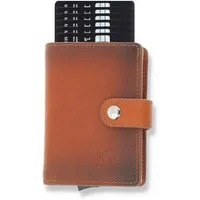 Solo Pelle Mini Geldbörse Q-Wallet Leder Geldbörse mit integriertem Kartenetui für 15 Karten, Echt Leder, Made in Europe, in elegantem Design mit RFID Schutz