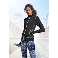 LASCANA ACTIVE Trainingsjacke Black Marble Trainingsjacke mit Kontrastnähten und Stehkragen