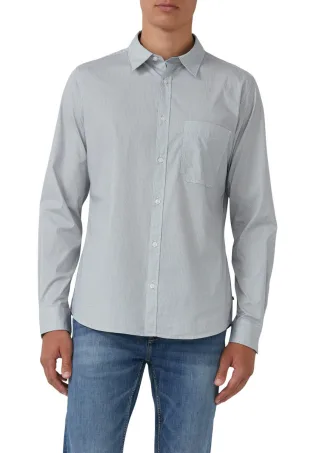 s.Oliver Red Label - Slim Fit: Baumwollhemd mit Kentkragen weiß - Gr. - S