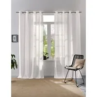OTTO home Vorhang Linsdorf (1 St), Ösen, halbtransparent, Leinenstruktur