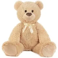 Geschenkestadl Kuscheltier Riesen XXL Teddybär 100cm mit Schleife großer Teddy Bär in hellbraun