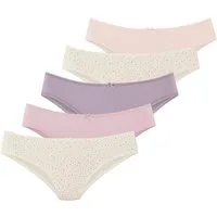 Vivance Jazz-Pants Slips (5er Pack) mit kleiner Häkelkante, weiche Baumwollmischung