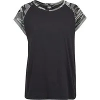 URBAN CLASSICS Kurzarmshirt Urban Classics Damen Ladies Contrast Raglan Tee (1-tlg)