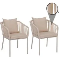 MCW Gartenstuhl MCW-N41-S (2 St), Inklusive Sitzkissen