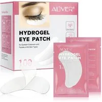 ALIVER Augenpads Wimpernverlängerung Augen Hydrogel Eyepads 100 Paar Box, 100-tlg., Augenpads für Wimpernverlängerung