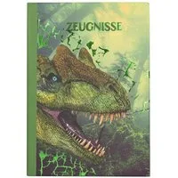 Idena Organisationsmappe Zeugnismappe DIN A4 Dinosaurier, mit 12 festen Klarsichthüllen Dokumentenmappe