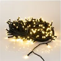 Spetebo LED-Lichterkette LED Weihnachts Außen Lichterkette - 30 m / 300 LED, Garten Deko Beleuchtung - warm weiß