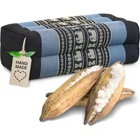 livasia Stützkissen Yogakissen (Classic) vegan und handgefertigt, 17x34x12cm, Kapok
