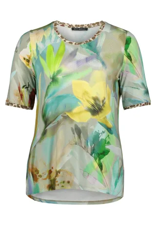 Betty Barclay - Printshirt Mint/Nature - Gr. - 48