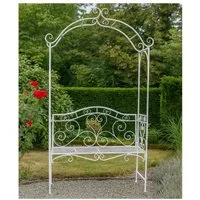 HTI-Living Rosenbogen Romantische Gartenbank Stück, 1 St., 1 Rosenbogen mit Sitzbank, Rankhilfe Metall nostalgisch
