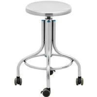 Steinberg Systems Arbeitshocker Drehhocker Rollhocker Praxishocker höhenverstellbar Edelstahl 100 kg