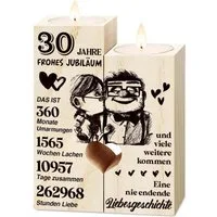LuxusKollektion Kerzenständer Kerzenständer Holz Perlenhochzeit Geschenk 30. Hochzeitstag Geschenke