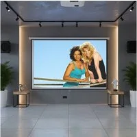 Melko Projektionsleinwand Beamerleinwand 120" 244x182 inkl. FFB 16:9 4:3 1:1 Rolloleinwand (HD-TV tauglich)