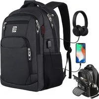 OKWISH Laptoprucksack Laptop Rucksäcke Schulrucksack Wasserbeständig Laptoptasche (Uni Tasche Businessrucksack Sportrucksack, Backpack mit Laptopfach, Anti-Diebstahl, mit USB-Anschluss), Herren Damen Jungen Teenager Arbeit Business Freizeit Reisen