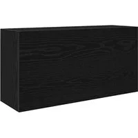 vidaXL Badezimmerspiegelschrank Bad-Wandschrank Schwarz 80x25x40 cm Holzwerkstoff (1-St)