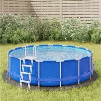 furnicato Poolinnenhülle Pool-Unterlage Rund 306 cm Hellgrau, (1-St)