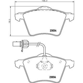 Hella Bremsbel?ge vorne VW Transporter T4 8DB355008-771