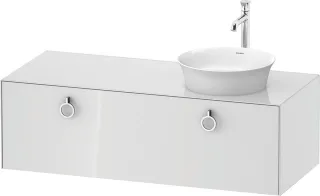 Duravit White Tulip Konsolenwaschtischunterbau wandhängend Weiß Hochglanz 1300x550x408 mm - WT4982R8 WT4982R8585