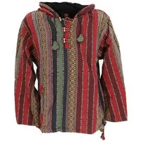 Guru-Shop Sweater Goa Kapuzenshirt, Baja Hoodie, Boho Style.. alternative Bekleidung, Ethno Style, Hippie