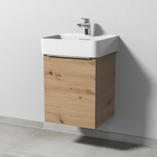 Sanipa 3way Waschtischunterbau zu Laufen VAL Waschtisch mit 1 Tür, Eiche Natural-Touch UM81985