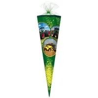 Nestler Schultüte TRAKTOR MÄHDRÄSCHER GRÜN, Zuckertüte 85cm (zum Schulanfang / Einschulung)