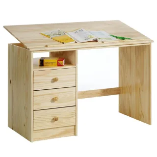 Idimex Kinderschreibtisch, Natur, Holz, Kiefer, Mode, Rechteckig, 115x73x60 cm, FSC Mix, Arbeitszimmer, Schreibtische, Jugendschreibtisch & Kinderschreibtisch