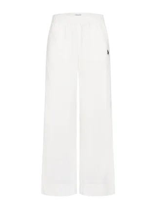 U.S. Polo Assn. Damen Leinenmix Hose mit elastischem Bund