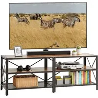 relaxdays TV-Bank TV Lowboard 4 Fächer, 140 cm