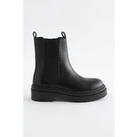Next Klobige Chelsea-Stiefeletten aus Leder Chelseaboots