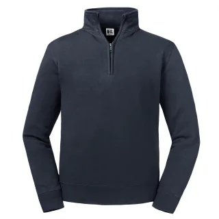 Russell - "Authentic" Sweatshirt mit kurzem Reißverschluss für Herren (Marineblau)