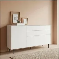 LeGer Home by Lena Gercke Sideboard Essentials, Kommode, Anrichte, Kombikommode, Schrank mit Metallfüßen, Breite: 166 cm, UV lackiert, Push-to-open-Funktion