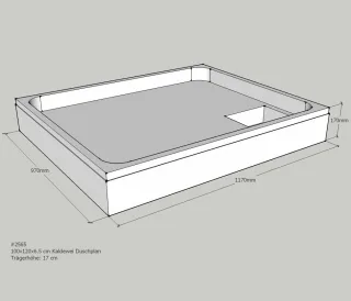 Neuesbad Wannenträger für Kaldewei Duschplan 100x120x6,5 SD21819